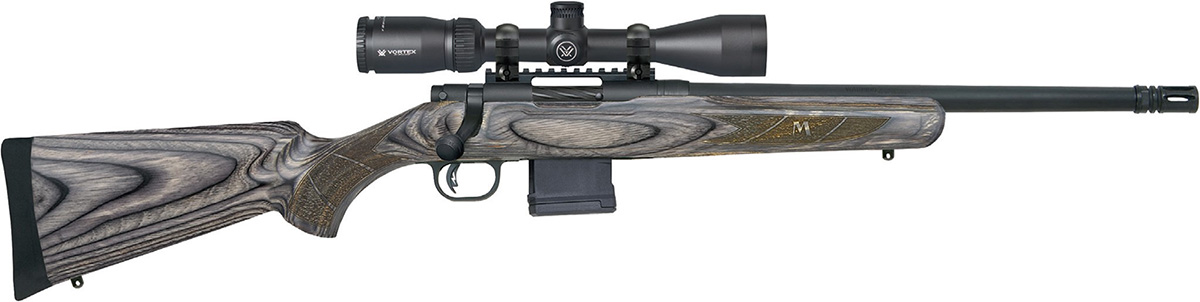 MOSSBERG MVP PATROL 5.56NATO 16.25IN BARREL MEDIUM BULL RIFLE SIGHTS 10RD MAGAZINE THREADED WITH A2 FLASH SUPPRESSOR GRAY LAMINATE STOCK AND VORTEX 3-9X40 SCOPE INSTALLED MATTE BLUE TALO 27705 - Taurus Savings